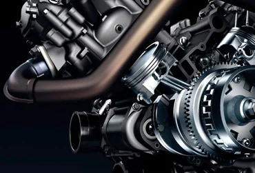 Turbo sistemine ait motor ve mekanik bileşenler